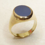 Gouden Christian lagensteen cachet ring