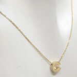 Gouden ketting met C hanger