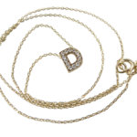 Gouden ketting met D zirkonia hanger