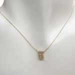 Gouden ketting met E zirkonia hanger