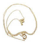 Gouden ketting met F hanger