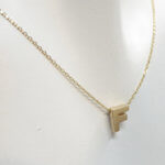 Gouden ketting met F hanger