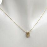 Gouden ketting met G zirkonia hanger