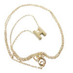 Gouden ketting met H hanger