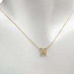 Gouden ketting met H hanger