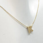 Gouden ketting met K hanger