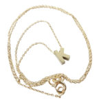 Gouden ketting met K hanger