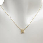 Gouden ketting met K hanger