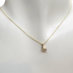 Gouden ketting met L zirkonia hanger