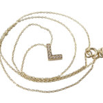 Gouden ketting met L zirkonia hanger