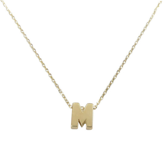 Gouden ketting met M hanger