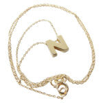 Gouden ketting met N hanger
