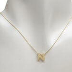 Gouden ketting met N hanger