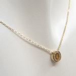 Gouden ketting met O zirkonia hanger