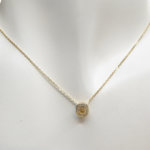 Gouden ketting met O zirkonia hanger