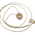 Gouden ketting met O zirkonia hanger