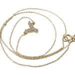 Gouden ketting met Y zirkonia hanger