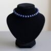 Lapis lazuli collier met wit gouden slot