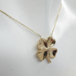 14 karaat gouden klavertje vier hanger