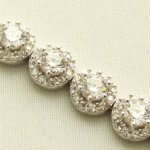 14 karaat zirkonia wit gouden armband