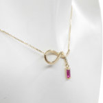 Geel gouden robijn hanger