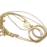 Gouden dubbele hangers en kettingen