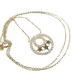 Gouden zirkonia sterren hanger