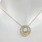 Gouden zirkonia sterren hanger