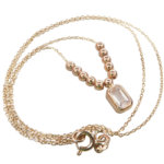 Rose gouden zirkonia hanger