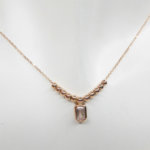 Rose gouden zirkonia hanger