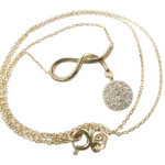 14 karaat gouden fantasie zirkonia hanger
