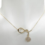 14 karaat gouden fantasie zirkonia hanger