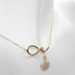 14 karaat gouden fantasie zirkonia hanger