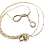 Geel gouden cirkel zirkonia hanger