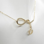 Geel gouden cirkel zirkonia hanger