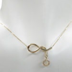 Geel gouden cirkel zirkonia hanger