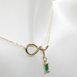 Geel gouden fantasie smaragd hanger