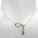 Geel gouden fantasie smaragd hanger
