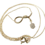 Geel gouden fantasie zirkonia hanger