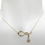 Geel gouden fantasie zirkonia hanger