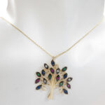 Gouden boom hanger met zirkonia