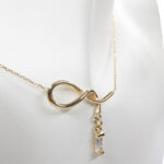 Gouden fantasie zirkonia hanger