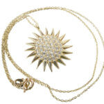 Gouden zirkonia zonnehanger