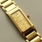 Geel gouden Prisma horloge