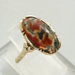 Geel gouden heliotroop ring
