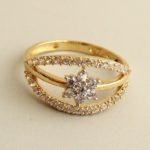 Gouden Christian ster zirkonia ring