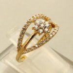 Gouden Christian ster zirkonia ring