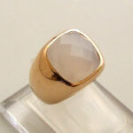 Rose gouden agaat ring