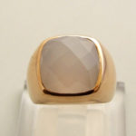 Rose gouden agaat ring