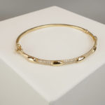 Geel gouden 14 karaat armband met zirkonia